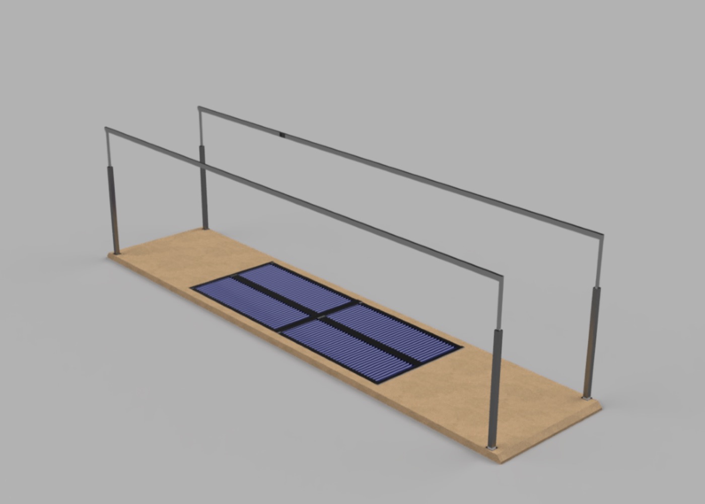 Rendering of the Surefooted Trainer Lite with parallel handrails